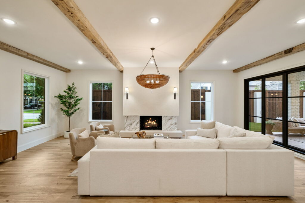 3A Living room, fireplace view